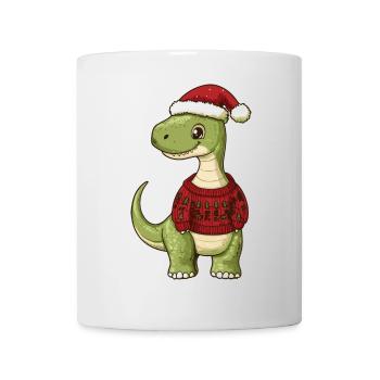 Dinosaur brontosaurus Christmas - Mug - white - Front