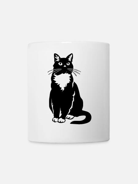 Tuxedo Katze - Tasse - Weiß