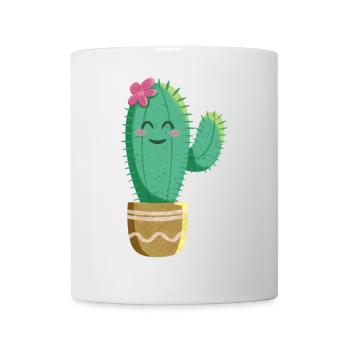 Cute Cactus with Flower - Mug - white - Front
