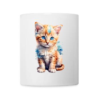 Cat with flowers - Mug - white - Front