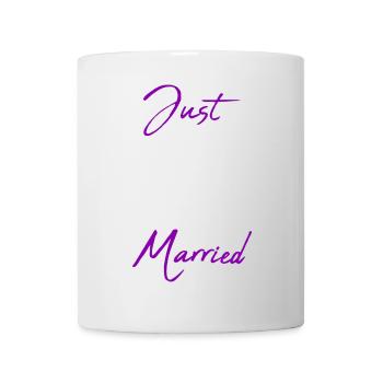 GERADE VERHEIRATET. Junggesellinnenabschied. VALENTINSTAG. PAAR - Tasse - Weiß - Vorne