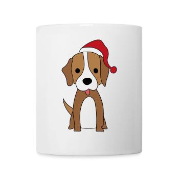 Hunde und Weihnachten - Tasse - Weiß - Vorne