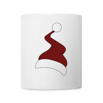 Chapeau de Noël en rouge et blanc - Mug blanc - blanc - Devant