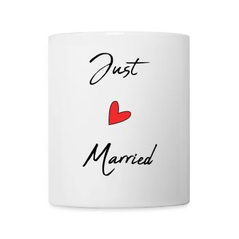 GERADE VERHEIRATET. Junggesellinnenabschied. VALENTINSTAG. PAAR - Tasse - Weiß - Vorne