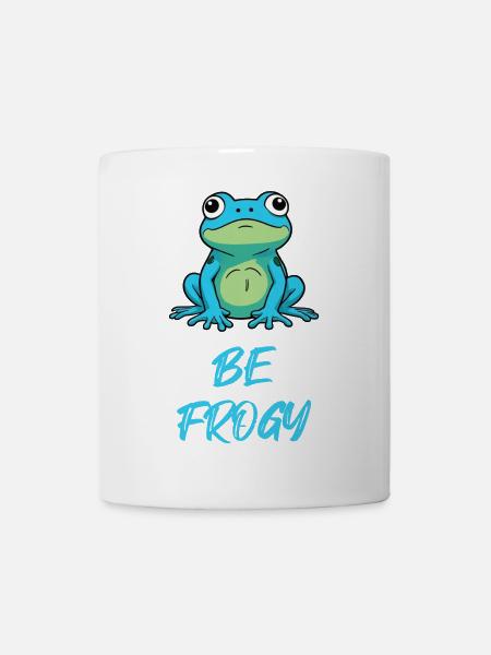 Frosch Blau - Tasse - Weiß