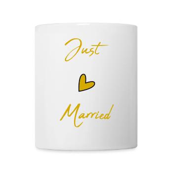 GERADE VERHEIRATET. Junggesellinnenabschied. VALENTINSTAG. PAAR - Tasse - Weiß - Vorne