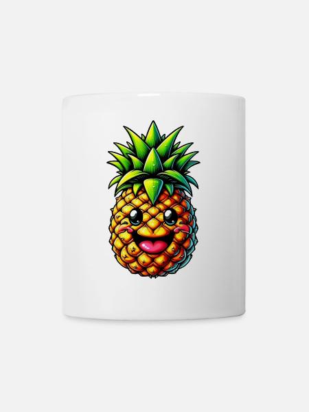 Ananas - Tasse - Weiß