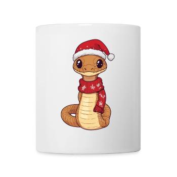 Snake Cobra Christmas Comic - Mug - white - Front