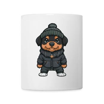 Rottweiler Hund Stylisch - Tasse - Weiß - Vorne