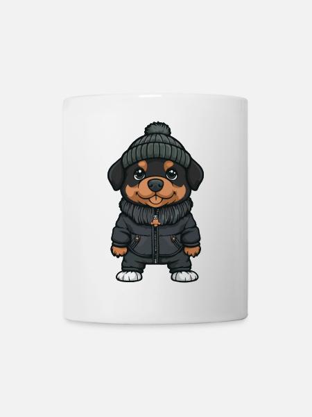 Rottweiler Hund Stylisch - Tasse - Weiß