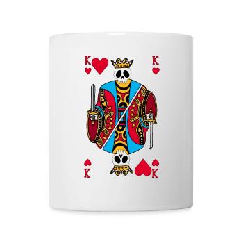 Schädel des Königs der Herzen - Tasse - Weiß - Vorne