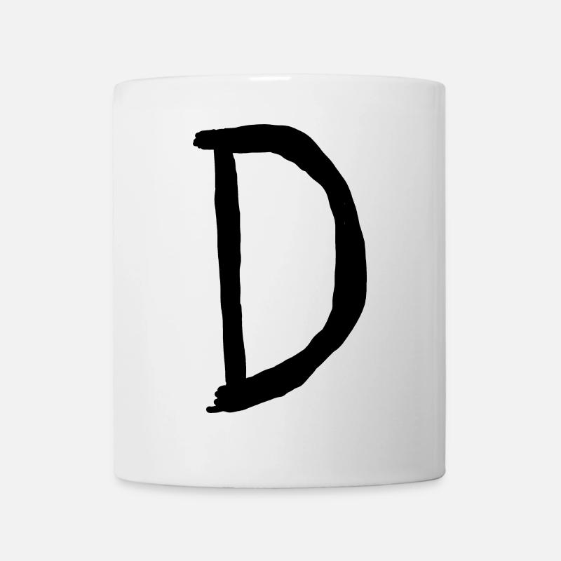 Buchstaben D - Tasse - Weiß