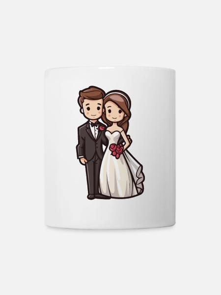 Mariée et marié Mariage Marié Marié - Mug blanc - blanc