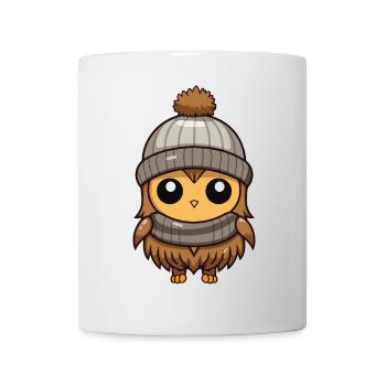 Eule Comic Winter Cozy - Tasse - Weiß - Vorne