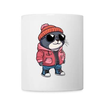 Robbe Tier Winter - Tasse - Weiß - Vorne