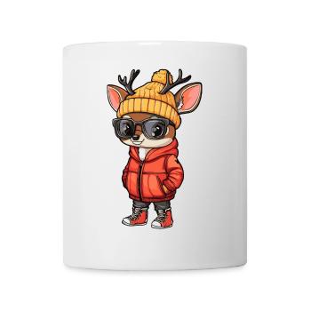 Hirsch Winter - Tasse - Weiß - Vorne