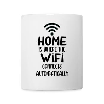 Zuhause ist, wo sich das WLAN automatisch verbindet - Tasse - Weiß - Vorne