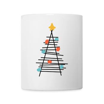 Farbenpunkt Baum Minimalismus - Tasse - Weiß - Vorne