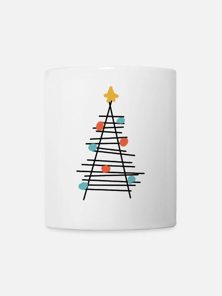 Farbenpunkt Baum Minimalismus - Tasse - Weiß