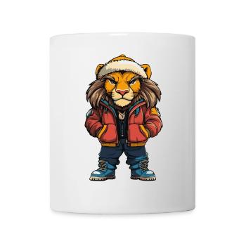 Lion Mode Hiver - Mug blanc - blanc - Devant