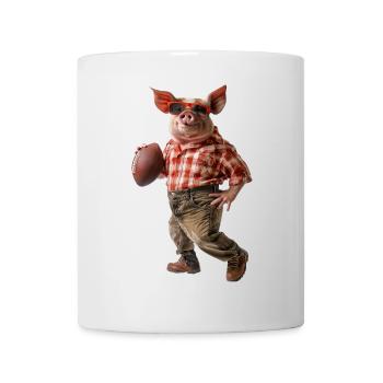 Schweine Fußball - Tasse - Weiß - Vorne