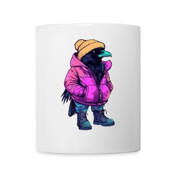 Rabe Krähe Fashion Winter - Tasse - Weiß - Vorne