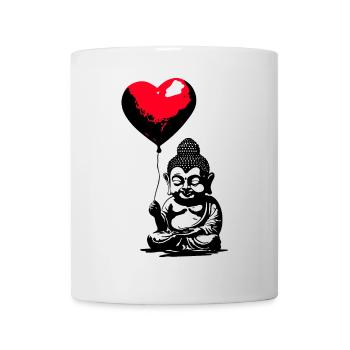 Buddha mit Herz Luftballon - Heartful Creatures - Tasse - Weiß - Vorne