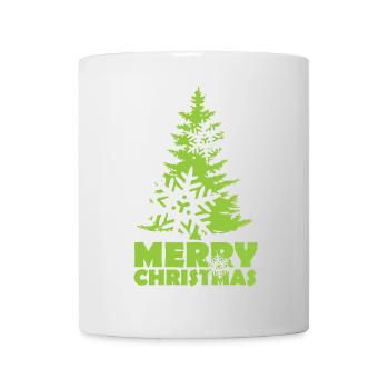 Weihnachten Tanne Weihnachtsbaum Schnee Flocke - Tasse - Weiß - Vorne