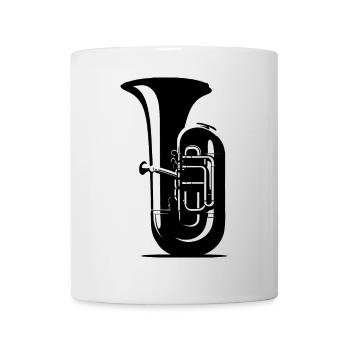 Tuba Drawing - Mug - white - Front