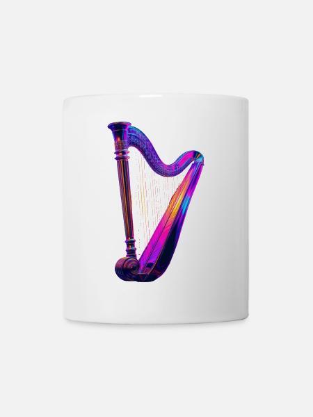 Harfe - Tasse - Weiß