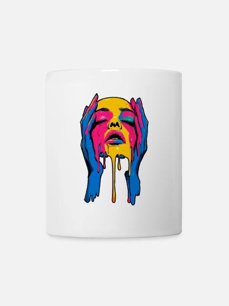 Melting Face - Tasse - Weiß