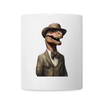 Dapper Dinosaur Portrait - Mug - white - Front