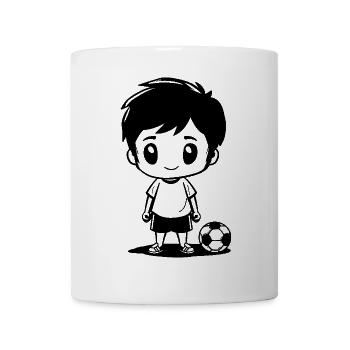 Kleiner Fußballspieler - Tasse - Weiß - Vorne