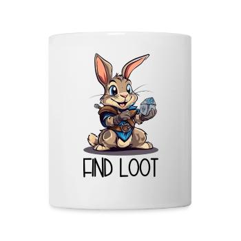 I Find Loot – Knight Bunny Cartoon - Mug - white - Front