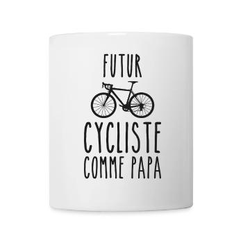 Future cyclist like dad - Mug - white - Front