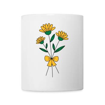 Blumenstrauss dreifarbig - Tasse - Weiß - Vorne