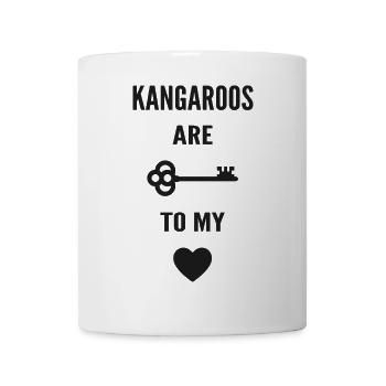 Kängurus sind der Schlüssel zu meinem Herzen - Tasse - Weiß - Vorne