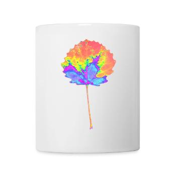Arbre - Feuille ronde - Nature colorée - Mug blanc - blanc - Devant