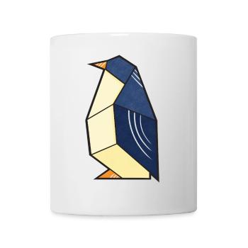 Niedlicher Pinguin im Origami Stil - Tasse - Weiß - Vorne
