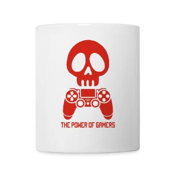 Red Gamer Skull - Mug - white - Front