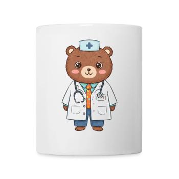 Ours en peluche Docteur - Mug blanc - blanc - Devant