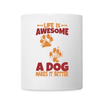 Dicton amoureux des chiens - Mug blanc - blanc - Devant