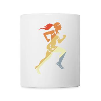 Läufermädchen Retro-Stil - Tasse - Weiß - Vorne
