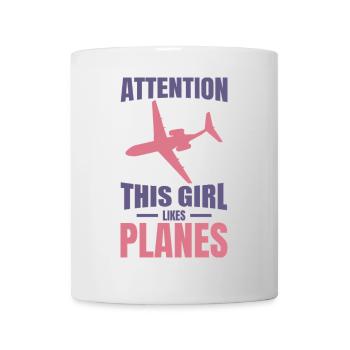 Airplane Girl - Mug - white - Front