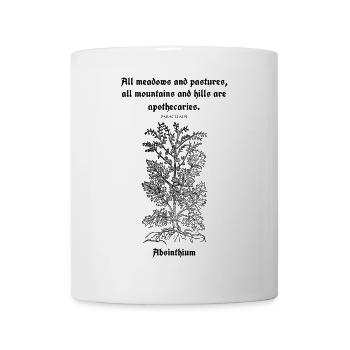 Lateinisches Zitat von Paracelsus – Absinthium Illustration - Tasse - Weiß - Vorne