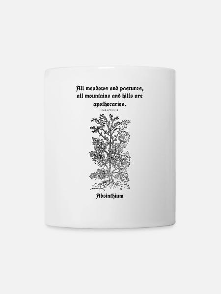 Latin Quote by Paracelsus –Absinthium Illustration - Mug - white