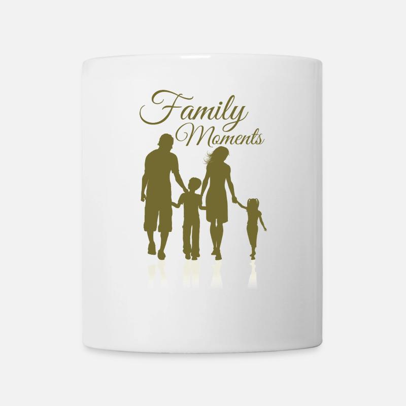 Silhouette Famille En Plein Air - Mug blanc - blanc