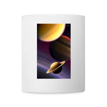 Cosmic Planetsand Galaxy Art - Mug - white - Front