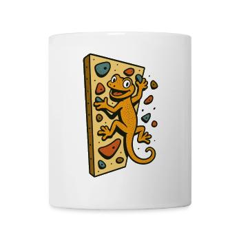 Bloc Gecko Lézard Escalade Cadeau Rétro - Mug blanc - blanc - Devant