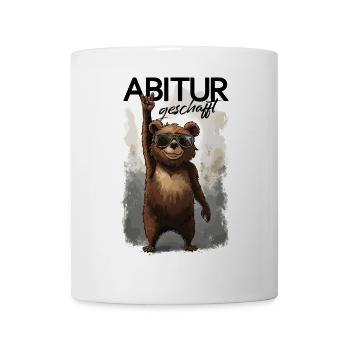 Abitur 2026 - Abi geschafft lustiges Cartoon - Tasse - Weiß - Vorne
